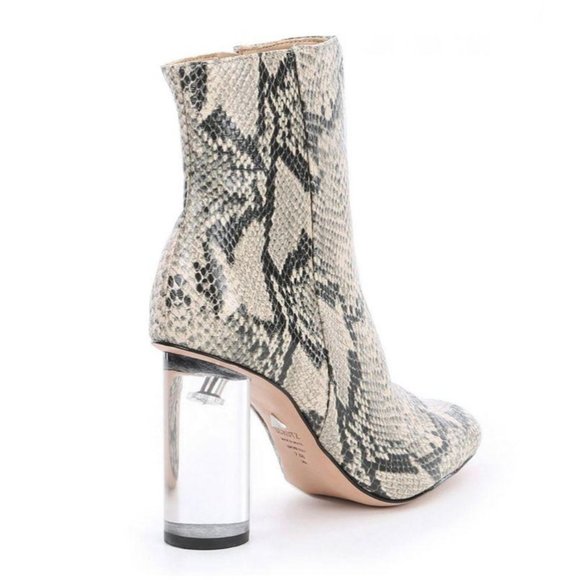 SCHUTZ Pally Snake Print Clear Heel Booties NWOB 8 - Picture 4 of 13